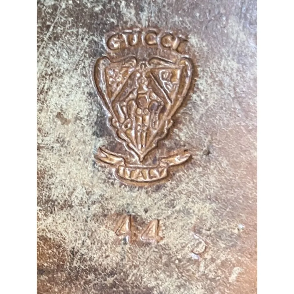 Vintage GUCCI Black Suede Horsebit Moccasin Loafers Italy Shoes  Mens Size 44 - Picture 7 of 10